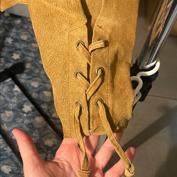 Vintage Brown Fringe Suede Jacket - Picture 4 of 8